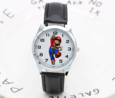 2017 new 1pcs Cartoon Super mario doll kids Watch Children Kids Girls Boys Students Quartz Wristwatches.