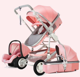 2018 High Landscape Baby Stroller 3 in 1 luxury baby stroller 3 in 1 with car seat Reversible Baby Pram Car seat and Stroller
