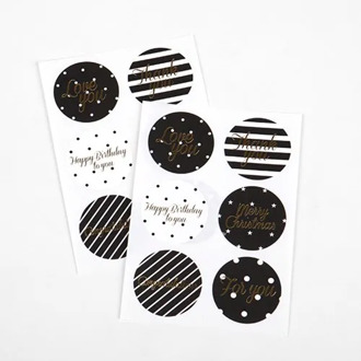 2018 New Arrival 60Pcs/Lot Thank you love you Gilding Stripe Dot Sealing Label Kraft Sticker Baking DIY Gift Stickers M1016