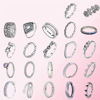 2019 100% 925 Sterling Silver Classic Crown Plum Bow Heart-shaped Female Personality Charm Ring Free Shipping Wholesale