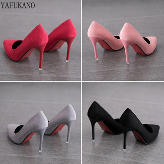 2019 Autumn New Simple Elegant High Heels Stiletto Womens Shoes Pointed Black Etiquette Professional Single Shoes Wedding Shoes