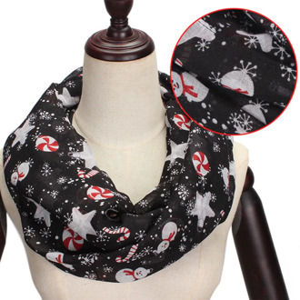 2019 Christmas Scarf Long Shawl Wrap Fall Winter For Women Snowflake,Candy Cane Lightweight