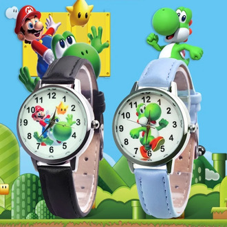 2019 Cute 3D Cartoon Lovely Kids Girls Boys Children Students Super Mario Quartz Wrist Watch Very Popular watches