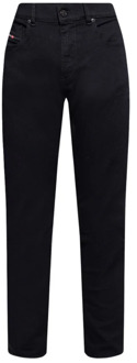 2019 D-Strukt slim fit jeans met gekleurde wassing Zwart - W32/L32