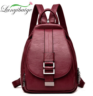 2019 Designer Backpacks Women Leather Backpacks Female School Bag for Teenager Girls Travel Back Bag Retro Bagpack Sac a Dos