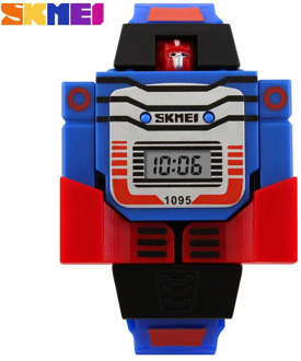 2019 Fashion LED Digit Kids Watch Sports Cartoon Children Watches Cute Relogio Relojes Robot Transformation Toys Boys Wristwatch