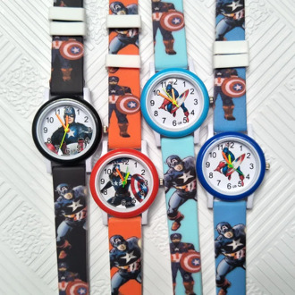 2019 latest release 4D kids acrylic strap watches children cartoon Super hero waterproof child watch boys girls Hours Clock