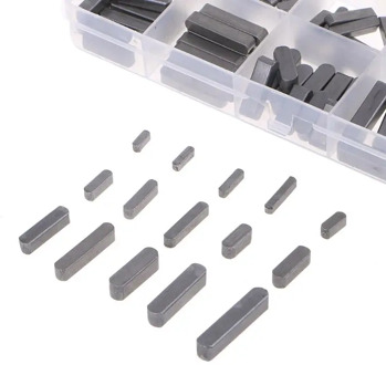 2019 NEW 140pcs Round Ended Feather Key Parallel Drive Shaft Keys Set 8mm 10mm 12mm 16mm 20mm 25mm 30mm Hardware with Box