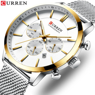 2019 New CURREN Watch Men Chronograph Quartz Business Mens Watches Top Brand Luxury Waterproof Wrist Watch Reloj Hombre Saat