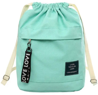 2019 New Fashion Canvas Drawstring Backpack Bag Cinch Sack Portable Casual String Sackpack Rucksacks