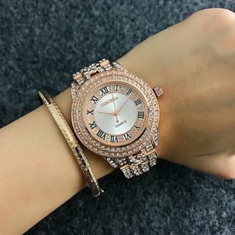 2019 New Full Crystal Contena Watch Luxury Montre Watch Femme Fashion Ladies Women Rhinestones Watches Quartz Mujer Relojes
