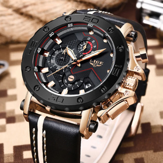 2019 New LIGE Mens Watches Top Brand Luxury Men Casual Leather Quartz Clock Male Sport Waterproof Watch Relogio Masculino