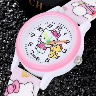 2019 New Pink Simple Children Watches Cute Special Kids Clocks Cartoon 3D Silicone Band Enfant Ceasuir Baby Gift Quartz Watches