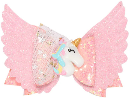 2019 NEW Unicorn Wing Hair Accessories for Girls Children Princess Glitter Hair Bows Clips Handmade Hairpins Cute Kids Headdress