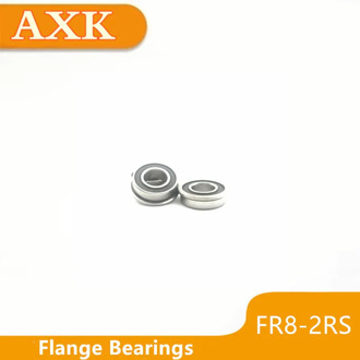 2019 Real Axk 10pcs Fr8rs Flanged Balls Bearing High Precision Abec-3 Z2v1 Fr8-2rs 1/2" X 1-1/8" 5/16" Inch 12.7x28.575x7.938mm