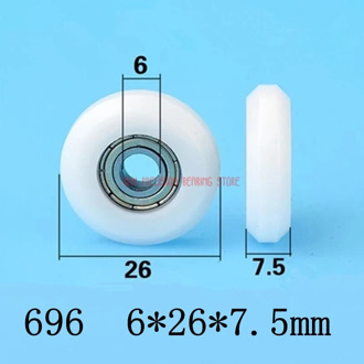 2019 Rushed Real Bearing Pulley European Standard 2020 Aluminum Profile -vslot Bevel Track Guide 3d Printer 6*26*7.5mm