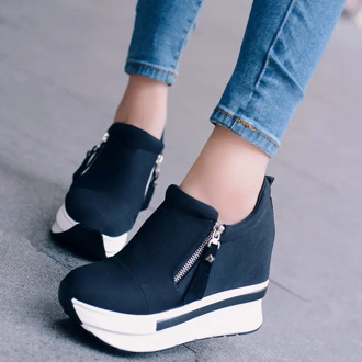 2019 spring and autumn women shoes casual shoes comfortable platform women shoes high heels enhanced shoe women vulcanized shoes