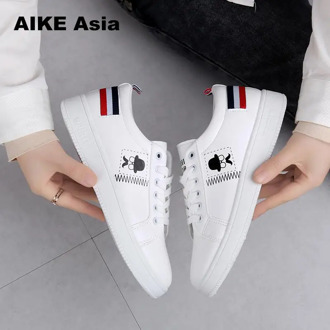2019 Spring And Summer New White Shoes Fashion Flat Shoes Women Leather Ladies Shoes Female Sneakers Casual Shoes # S-8893