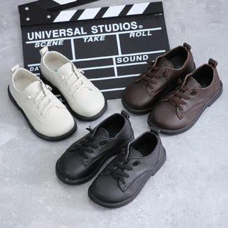 2019 spring new children black small shoes boys student genuine leather shoes baby performance shoes super soft bottom flats