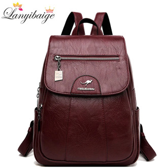 2019 Winter women backpack high quality leather backpack fashion school bag for girls large lady travel backpack shoulder bag