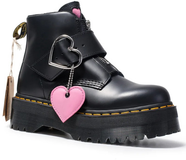 2019 Women Wedge Pink Heart Ankle Boots Women Lace-up Platforms Fall Winter Soft Leather Oxford Shoes Women Botas Mujer R3-32