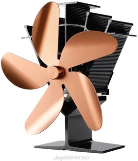 201S 5 Blades Warmte Aangedreven Kachel Ventilator Voor Hout Log Brander Heater Haard Brandstofbesparing Rustig Ecofan N02 20 bronzen