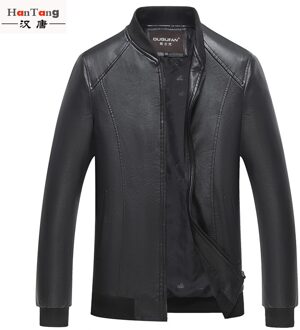202 Herfst Mannen Stand Kraag Business Pu Leather Jeugd Motorfiets Lederen Jas XXL