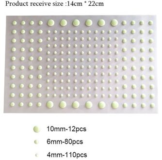 202 Stks/set Muursticker 3D Bubble Lichtgevende Sterren Stippen Muurtattoo Kinderkamer Slaapkamer Decoratie Decal Glow Dark Diy Stickers Dots