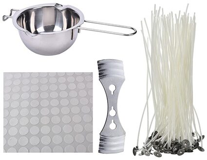 202 Stuks Kaars Maken Kit Bevat Dubbele Boiler Pot Prewaxed Kaars Wieken Kaars Smeltkroes Met Lont Centrering Apparaat
