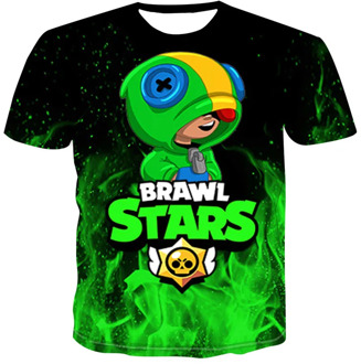 2020 3D Printed T-shirt Kids Fashion Brawling Stars Crow Hot Game Boy 8-bit Spike Tees Girl MR.P Tops Clothes Kids Gift