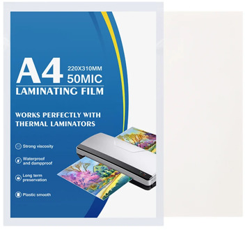 2020 A4 50mic Thermals Laminating Sheet Plastic Clear Laminator Sheets Protection Photo Paper Files Card Picture 10/50/100pcs