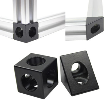 2020 Aluminum Block Cube Prism Connector Wheel Regulator Corner V-slot Three Way Connector 90 degree Angle