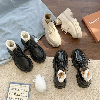 2020 Autumn Fashion Sneakers Women Shoes Brand Chunky Casual Shoes Platform Sneaker Women's Leather Vulcanized Shoes Woman Black