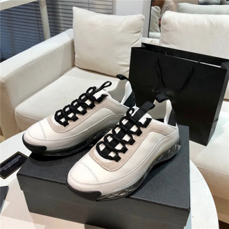 2020 Autumn New Color Matching White Shoes Women's Transparent Cushion Insole Clumsy Sneakers Increased Casual Shoes