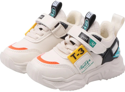 2020 Autumn Winter Children Cotton-padded Shoes Plus Velvet Warm Baby Toddler Shoes Fashion Leather Kids Boy Sneakers Girl boots