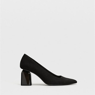 2020 Autumn Winter New Black Women Block heel Shoes Pointed toe design Strange heel Lady Single Shoes Fashion Branded Shoes