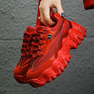 2020 Autumn Women Chunky Sneakers Platform Fashion Luxury Designers Sports Casual Shoes Tenis Female Vulcanized Shoes Woman Red