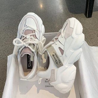 2020 Autumn Women Chunky Sneakers Platform Fashion Vulcanize Shoes Ulzzang Brand Woman Mesh Casual Shoes Running Trainers Female