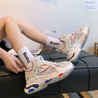 2020 Autumn Women Fashion Sneakers Chunky Platform Old Dad Shoes Ulzzang Designers Woman Sports Casual Shoes Tenis Female Lacing
