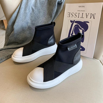 2020 Autumn Women Fashion Sneakers Chunky Vulcanized Shoes Tenis Female Platform Brand Sports Casual Shoes Woman High Top Flats