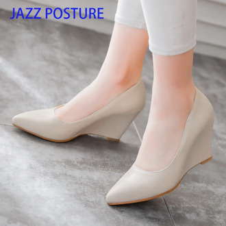 2020 Autumn Women Genuine Shoes Height Wedges Shoes Woman Casual fashion Loafers White beige white red black z473