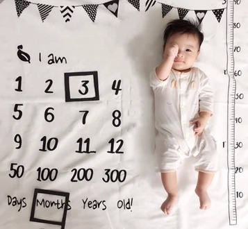 2020 Baby Monthly Growth Milestone Memory Mat 100*100cm Photo Blanket Photography Background Carpet for 0-18 M Baby Souvenir