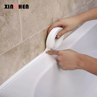 2020 Bathroom Shower Sink Bath Sealing Strip Tape White PVC Self adhesive Waterproof Wall Sticker for Bathroom Kitchen