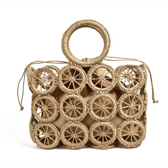 2020 Beach Straw Bags for Women Summer Rattan Bag Handmade Hollow Woven Beach Vacation Bag Casual Bali Handbag bolsos mimbre