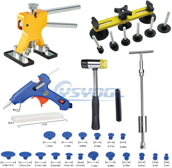 2020 Car Tools Paintless Dent Repair Tools Dent Repair Kit Car Dent Puller Dent Repair Tool 20W Glue Gun Stick 18PCS Suction Cup