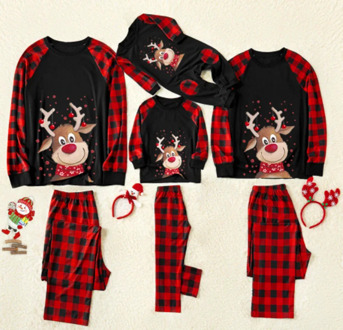 2020 Christmas Family Matching PLUS SIZE Pajamas Set Deer Adult Kid Family Matching Clothes Top Pants Xmas Sleepwear Baby Romper