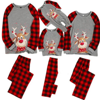 2020 Christmas Pajamas Family Matching Clothes Outfits Look Sleepwear Mommy Dad and Me Pyjamas Size From S to 4XL