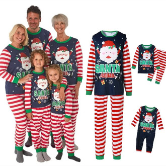 2020 Christmas Santa Claus Family Matching Pajamas Aduls Kids Clothing Set Baby Romper Cute Smile Santa Xmas Family Outfits