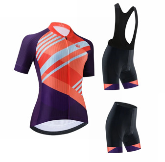 2020 Cycling Jersey Set Women purple MTB Bike Clothing Female Racing Bicycle Clothes Girl Racing Bib Short Cycle Wear Pant Pad
