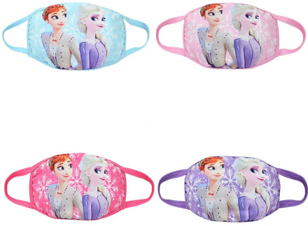2020 Disney Frozen Cartoons Dustproof Cute Adult Kids Mask Print Face Masks Reusable Children Mask Fabric Dust Masks For Gift